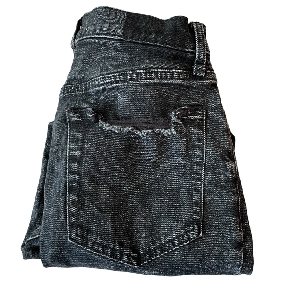 Abercrombie & Fitch Ultra High Rise Ankle Straight Jeans Size 29 Distressed